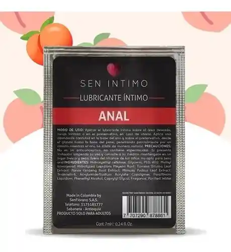 Lubricante Íntimo Anal Desensibilizante En Sachet X 7 Ml By Sen Íntimo