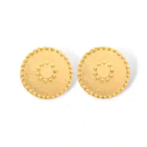 Aretes De Medallón Precolombino