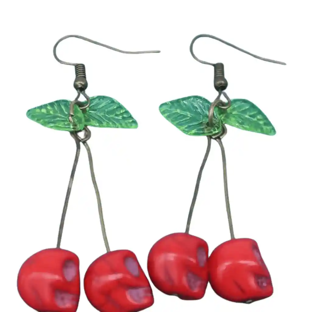 Aretes Calavera-rojos