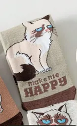 Medias Diseño Gato Make Me Happy Catlovers