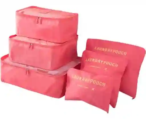 Bolsa De Almacenamiento De Ropa Portátil De Viaje X6 Rosa