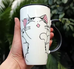 Pocillo Vaso Mug Catlovers Gato Hambriento