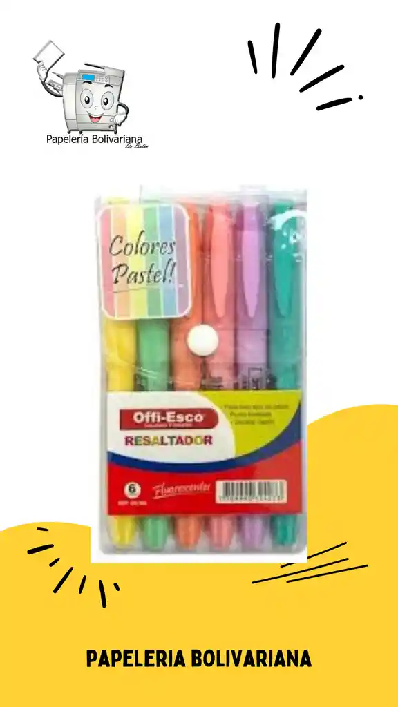 Resaltador Pastel