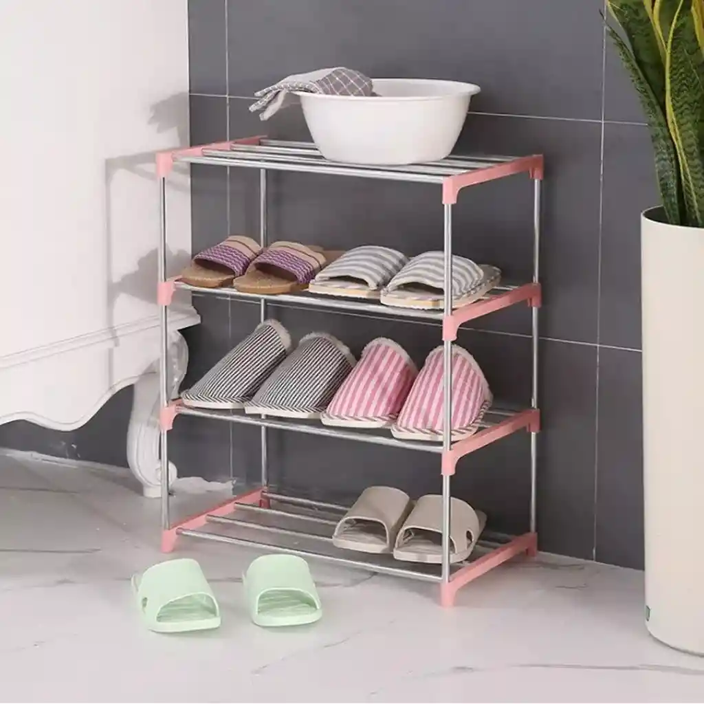 Zapatero Metálico Organizador De 4 Niveles - Shoe Rack Compacto