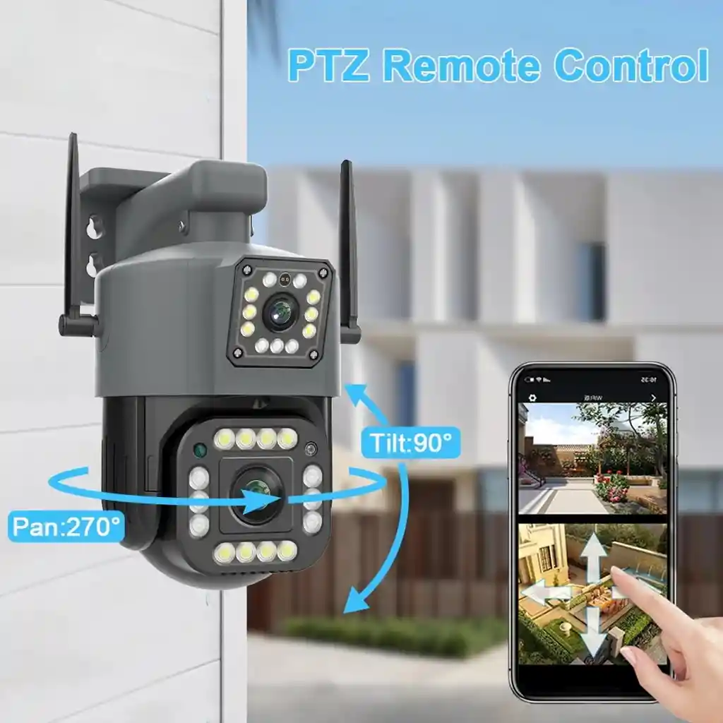 Cámara De Seguridad Exterior Ip Wifi Con Visión Nocturna Dual