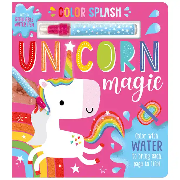 Libro Infantil Unicornios Para Pintar Con Agua Niños