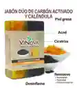 Jabon Artesanal De Carbon Activado Y Calendula 120 Gr