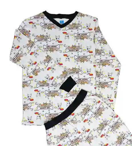 Pijama Glow Adopt Me Blanco M/l Junior Talla 12