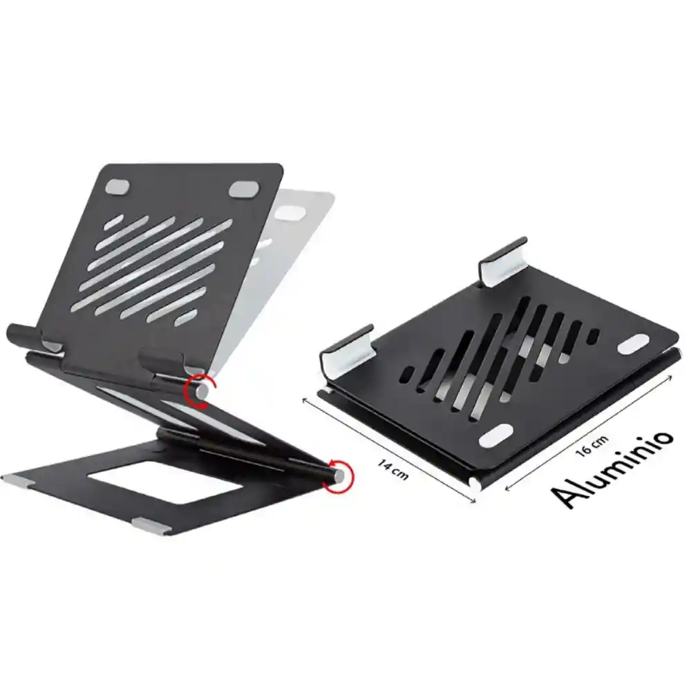 Base Soporte Portatil Para Tablet Laptop Plegable Ajustable Metalico Pc/08