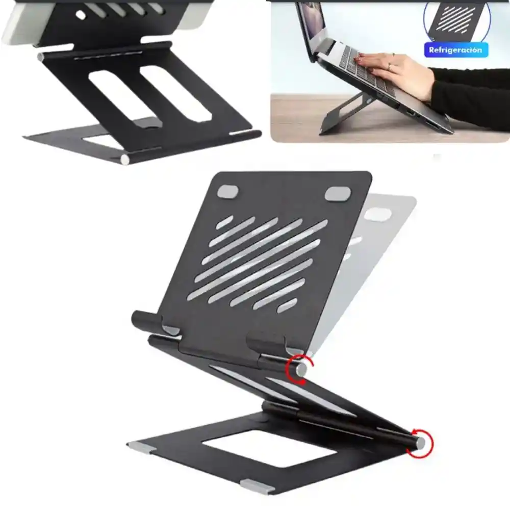 Base Soporte Portatil Para Tablet Laptop Plegable Ajustable Metalico Pc/08
