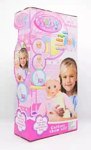 Juguete Muñeca Bebe Lovely Baby Chupo Con 5 Sonidos, Luces Y Accesorios