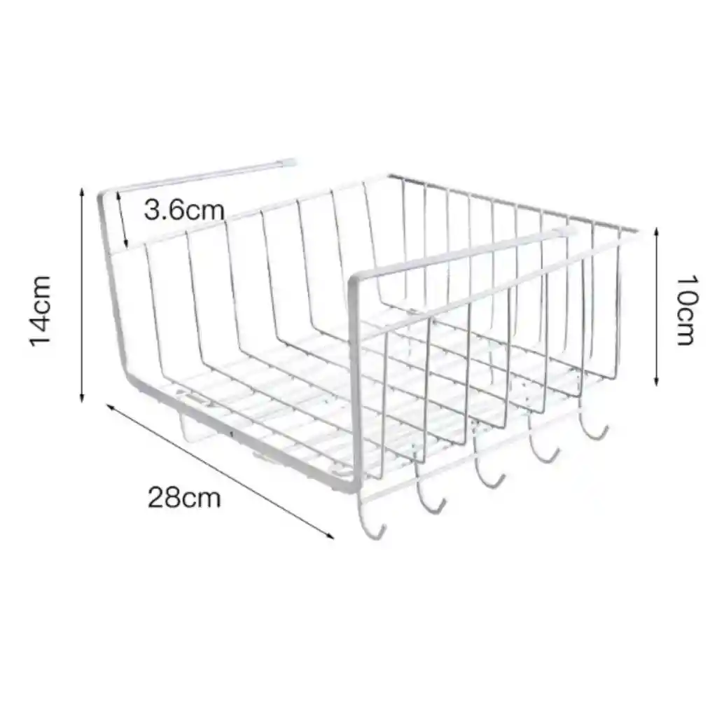 Cesta Para Debajo De Estantería Organizador De Platos