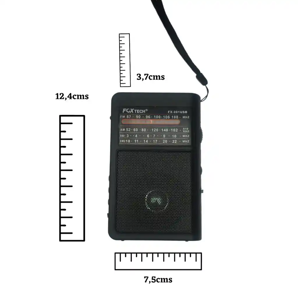 Radio Am Fm Recargable Portable Foxtech Fx201usb 500mah