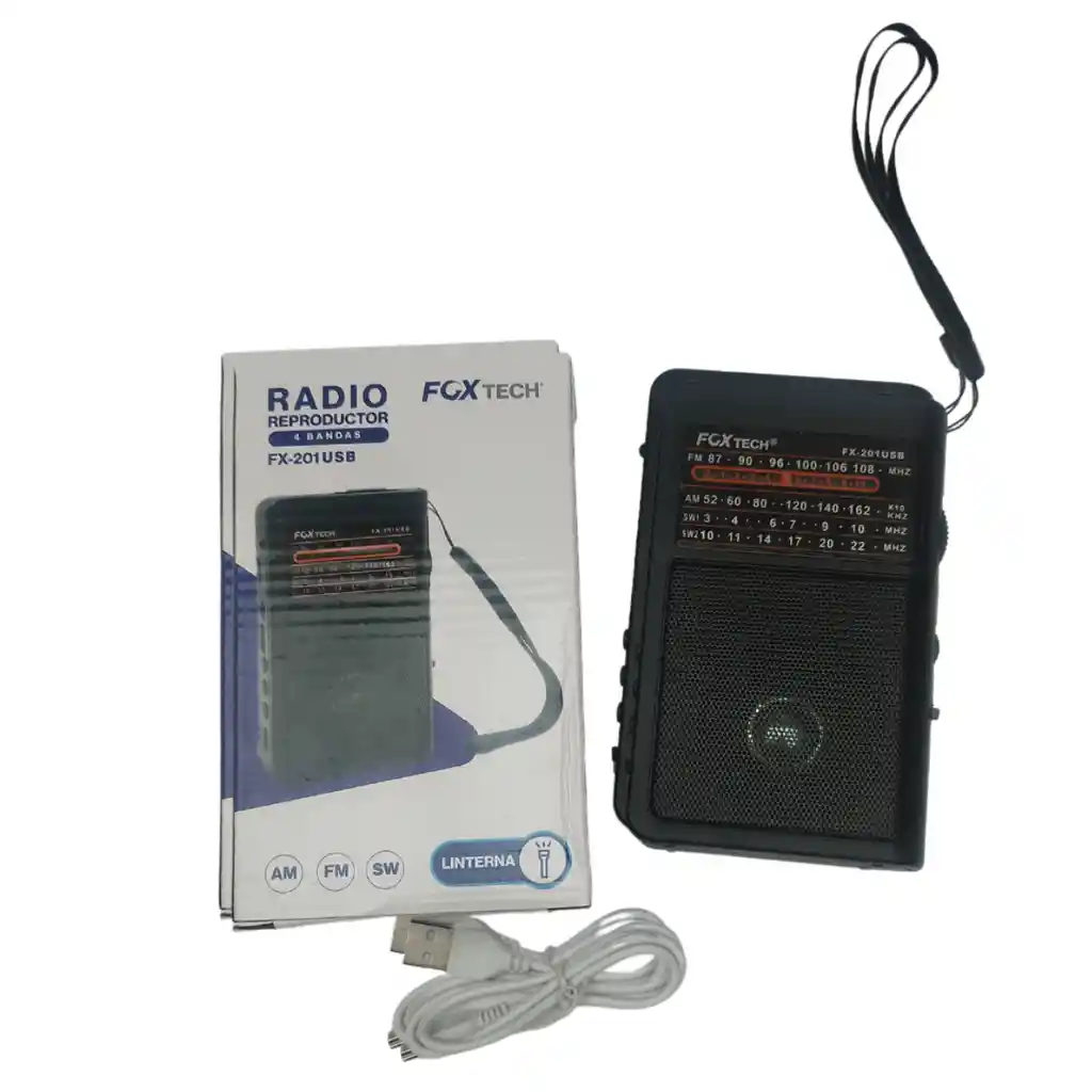 Radio Am Fm Recargable Portable Foxtech Fx201usb 500mah