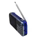 Radio Bolsillo Usb Fm| Am Recargable Teclado Premium R-068f Azul