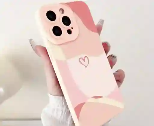 Forro Pink Corazon Dama Iphone 11