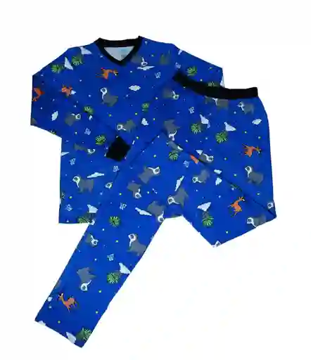 Pijama Glow Paramo Azul Adulto M/l Talla L