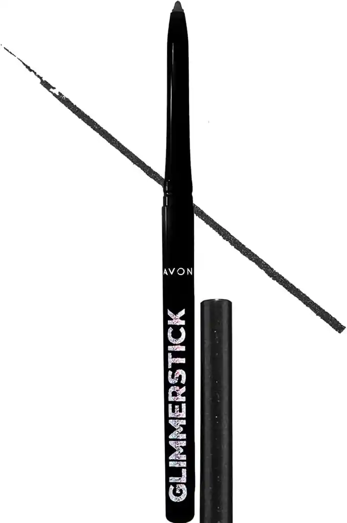 Avon Delineador Retráctil De Ojos Glimmerstick Color Blackest Blac