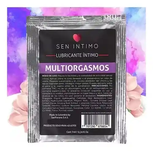 Lubricante Multiorgasmos Sachet 7ml Sen Intimo