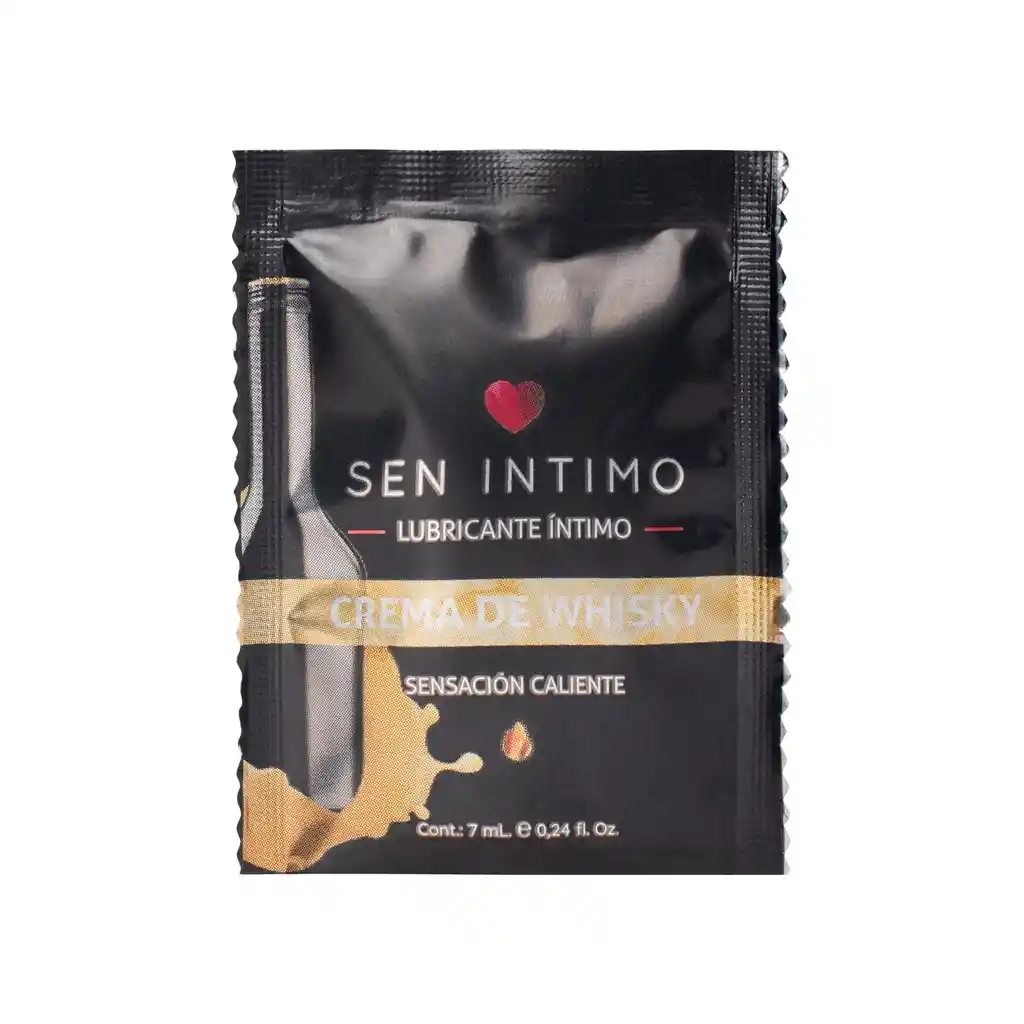 Lubricante Crema De Whisky Caliente Sachet 7ml Sen Intimo