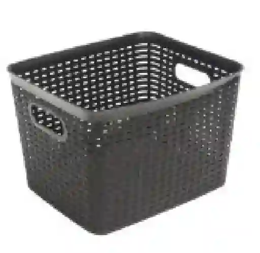Canasta Metalica Con Tela Tejida Multiusos
