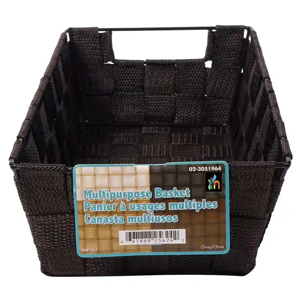 Canasta Multiusos Con Estructura Metalica Y Tejida