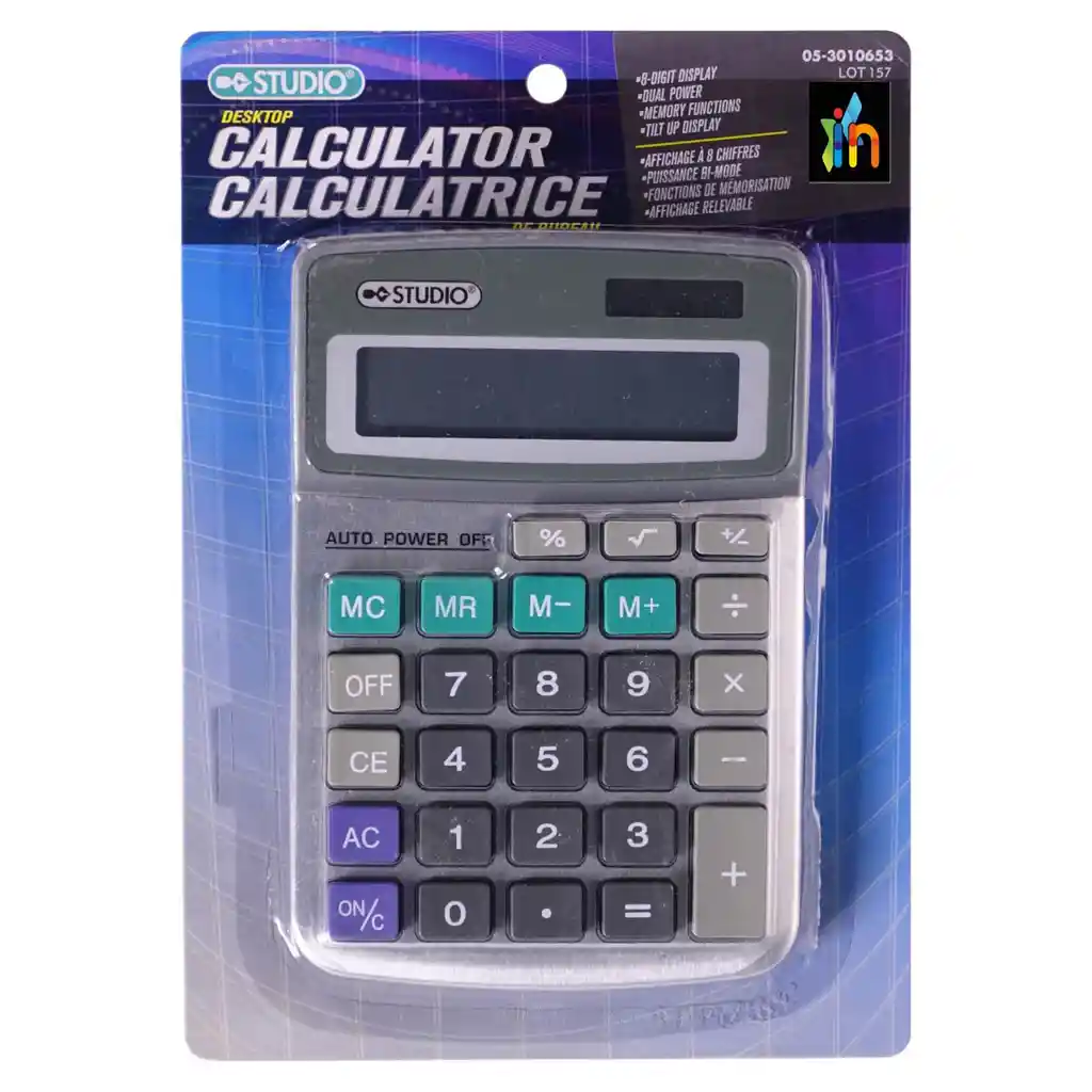 Calculadora De Escritorio Con Memoria Con Funciones Basicas