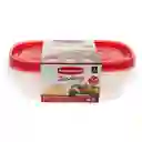 Recipiente Rectangular Con Tapa En Plastico Para Alimentos