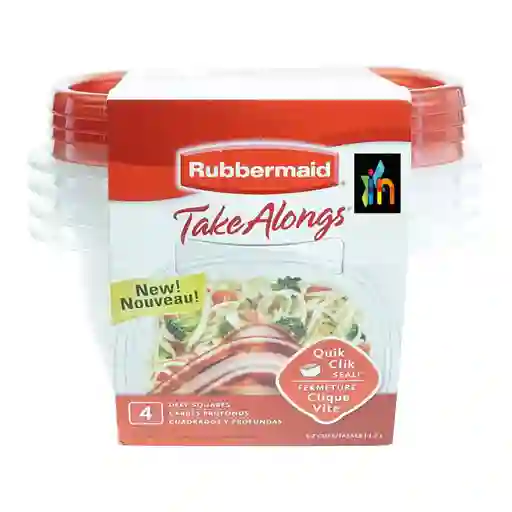 Contenedor Libre De Bpa Para Almentos Con Tapa En Plastico
