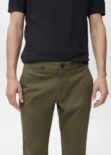 Pantalón Prato Khaki Talla 38 Hombre Mango