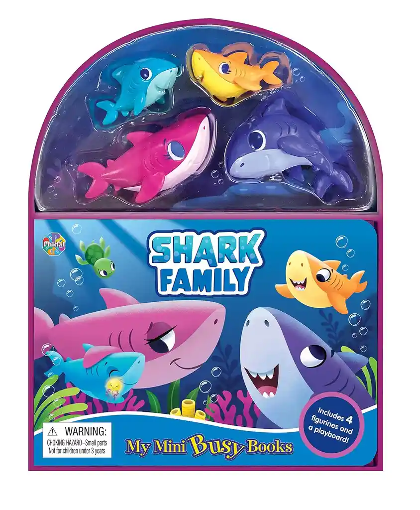 Libro Para Niños Y Juego 2 En 1 Figuras Tiburones Para Niños