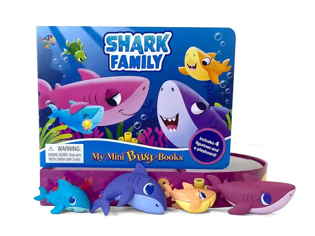 Libro Para Niños Y Juego 2 En 1 Figuras Tiburones Para Niños