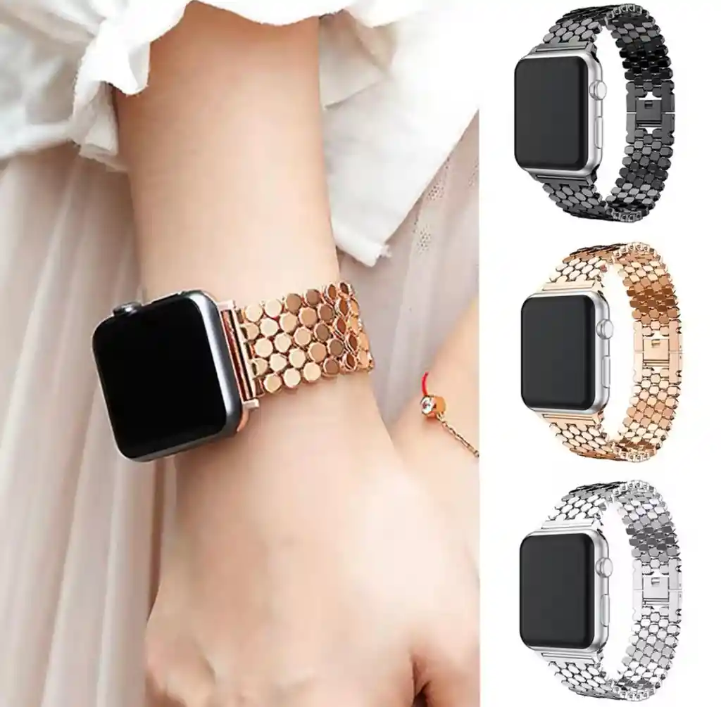 Pulso Apple Watch Metalico Pulsera Plateado 42-44-45-49mm