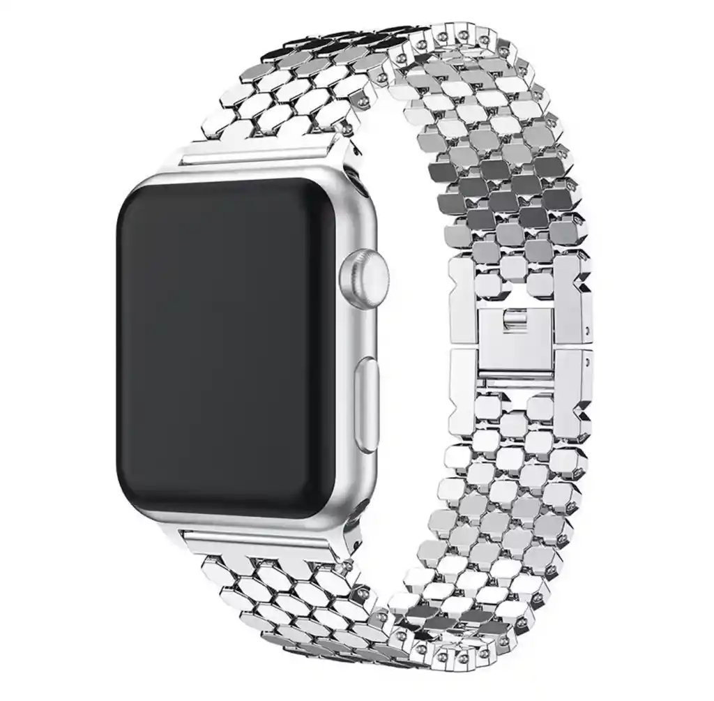 Pulso Apple Watch Metalico Pulsera Plateado 42-44-45-49mm