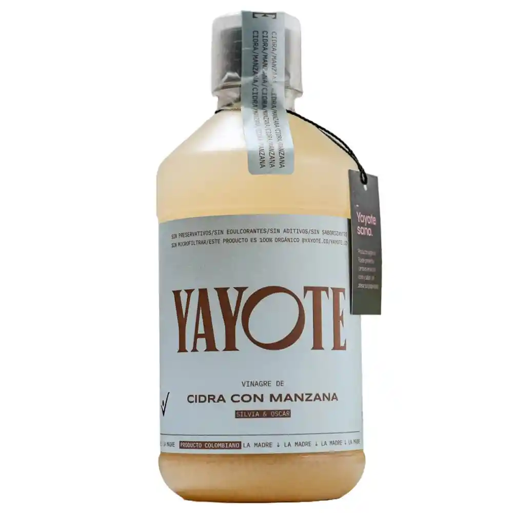 Vinagre Cidra Con Manzana - Yayote 500 Ml