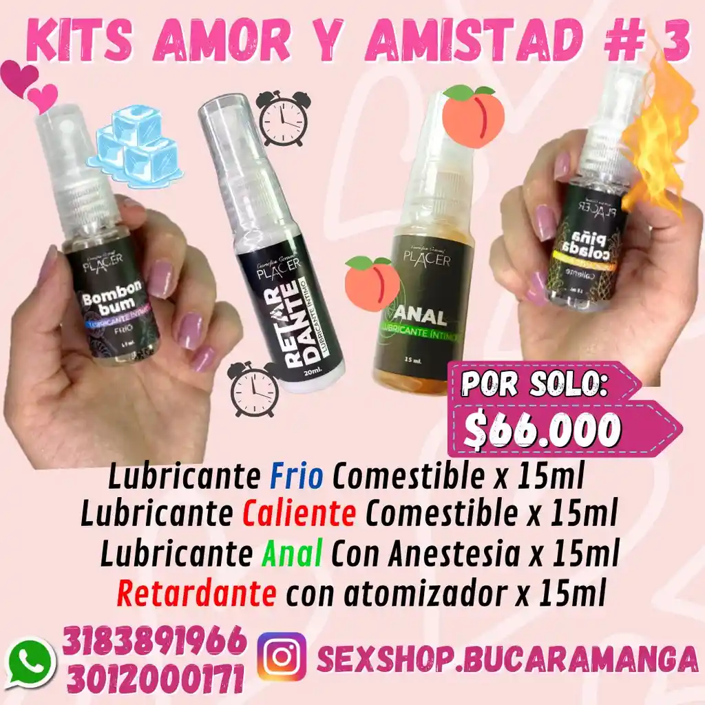 Kit Amor Y Amistad. Kit Sexual #3, Kit Lubricantes