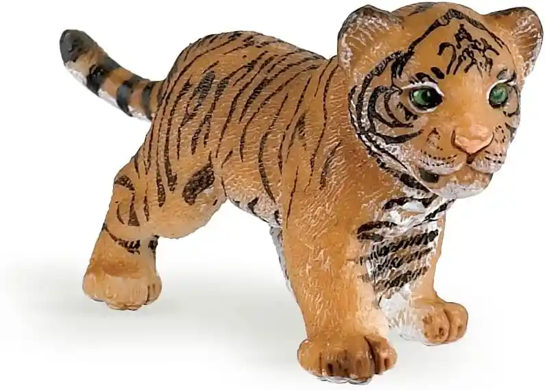 Figura Coleccionable Cachorro De Tigre Pintada A Mano