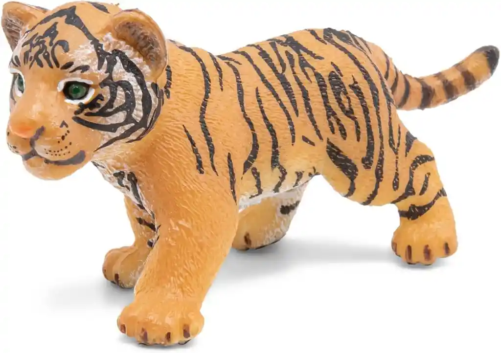 Figura Coleccionable Cachorro De Tigre Pintada A Mano