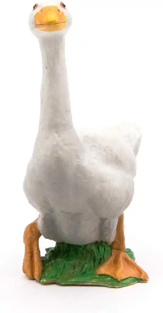 Figura Coleccionable Ganso Blanco Pintada A Mano