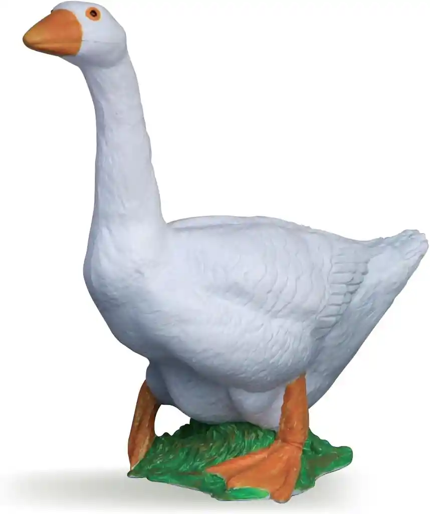 Figura Coleccionable Ganso Blanco Pintada A Mano