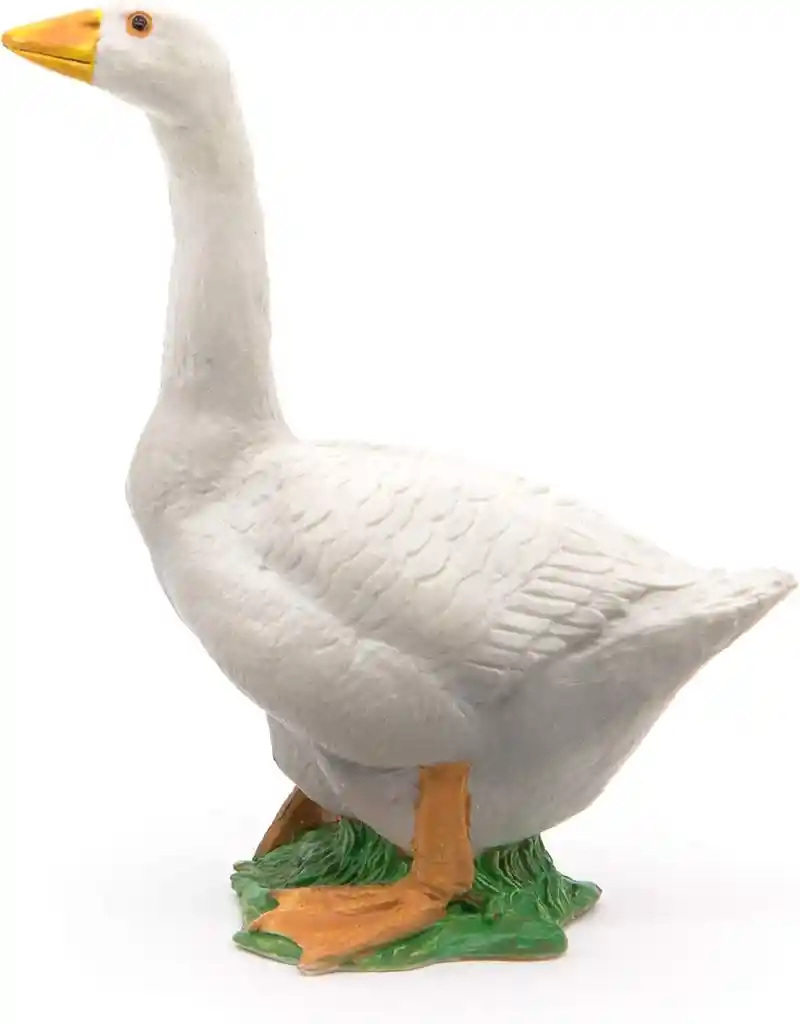 Figura Coleccionable Ganso Blanco Pintada A Mano
