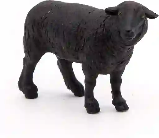 Figura Coleccionable Oveja Negra Pintada A Mano