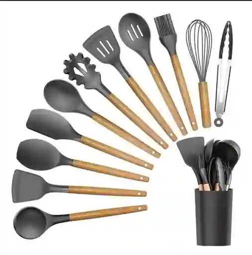 Set Utensilios Para Cocina En Silicona 12 Piezas