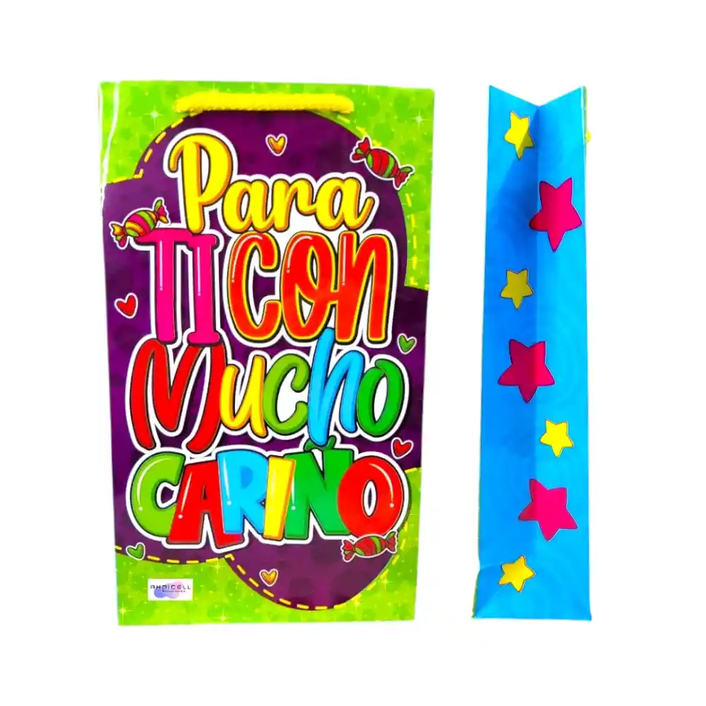 Bolsa De Regalo Obsequio Pequeña Decorada 28 X 16 Cm