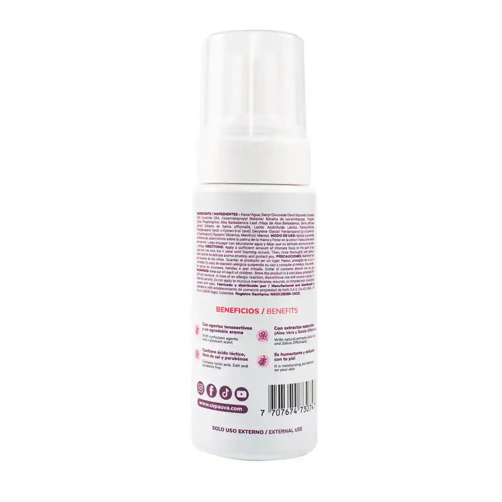 Jabón Intimo Femenino Uva Espuma 150 Ml