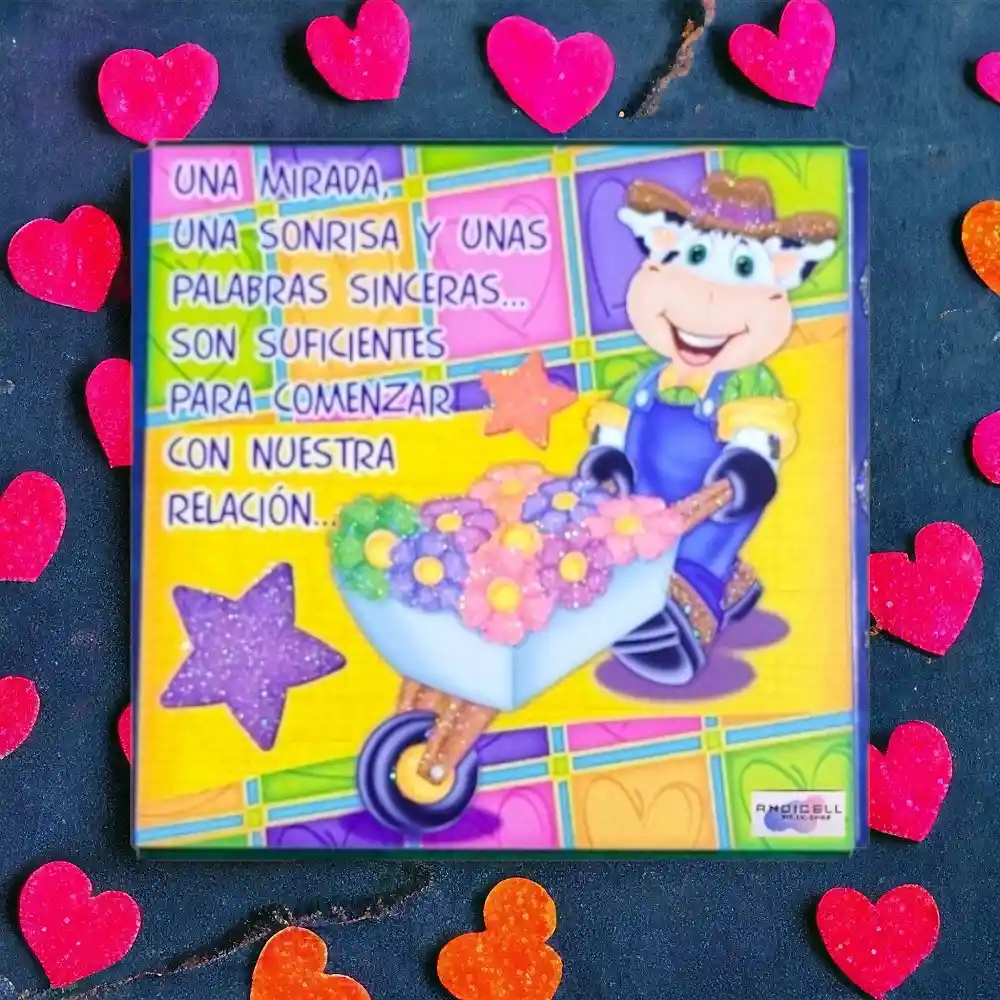 Tarjeta De Regalo Armable Con Mensaje Te Quiero