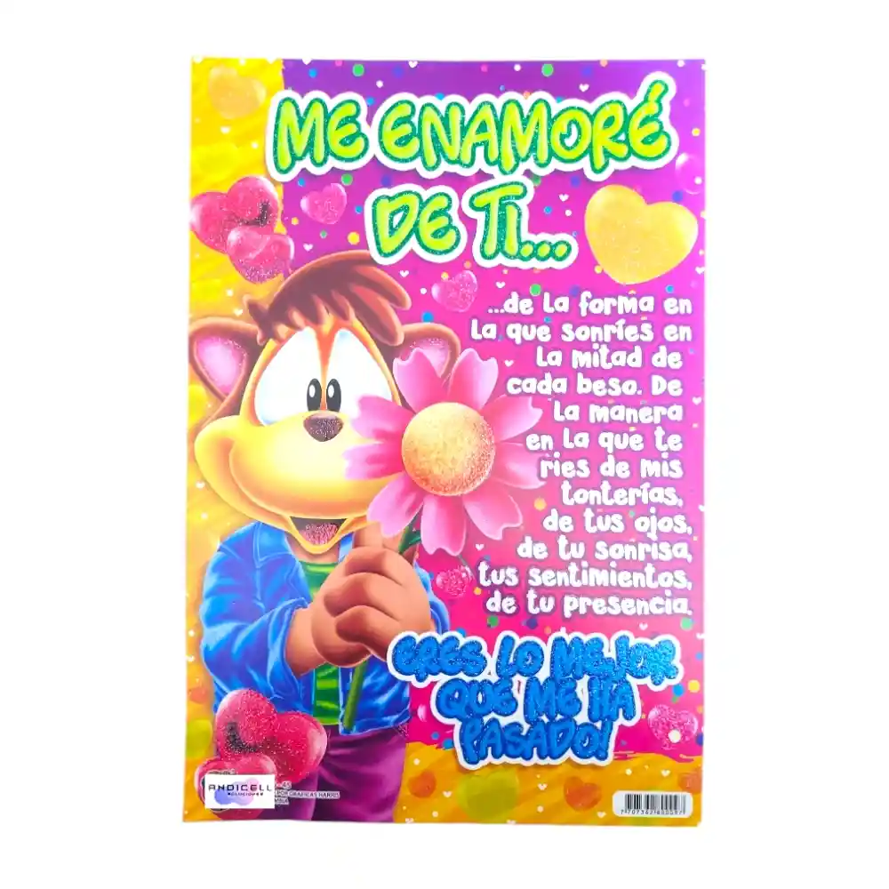 Tarjeta De Regalo Mediana Con Mensaje Amor