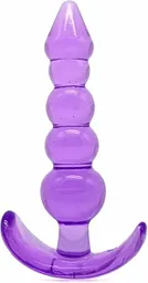 Plug Anal Hansel 5 Bolitas 10.5cm Morado