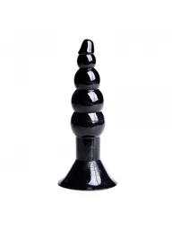 Plug Anal Negro 4 Bolas 8cm