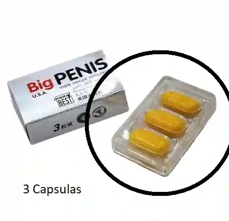 3 Capsulas Big Penis Potenciador Sexual Masculino Importado Usa